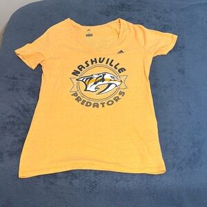 Adidas Yellow Gold Nashville Predators Tee